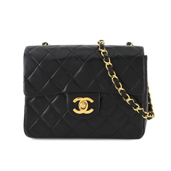 CHANEL Mini Matelasse Chain Shoulder Bag Leather Black A01115 Purse 90286403 - Picture 1 of 12